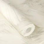 Wallpaper Frosted Almond, cream radiating fan pattern on cream