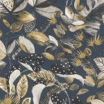 Wallpaper Sky, gold and black foliage on midnight blue