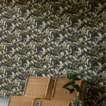 Wallpaper Sky, gold and black foliage on midnight blue