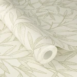 Wallpaper Pale Anise, delicate sage and beige branches on pale ground