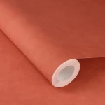 Wallpaper Madder, plain orange-red with textile grain