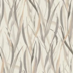 Wallpaper Veiled Putty, tall beige and grey grasses on cream