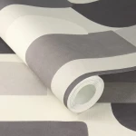 Wallpaper Ashen Pebble, grey arched columns from charcoal to ivory