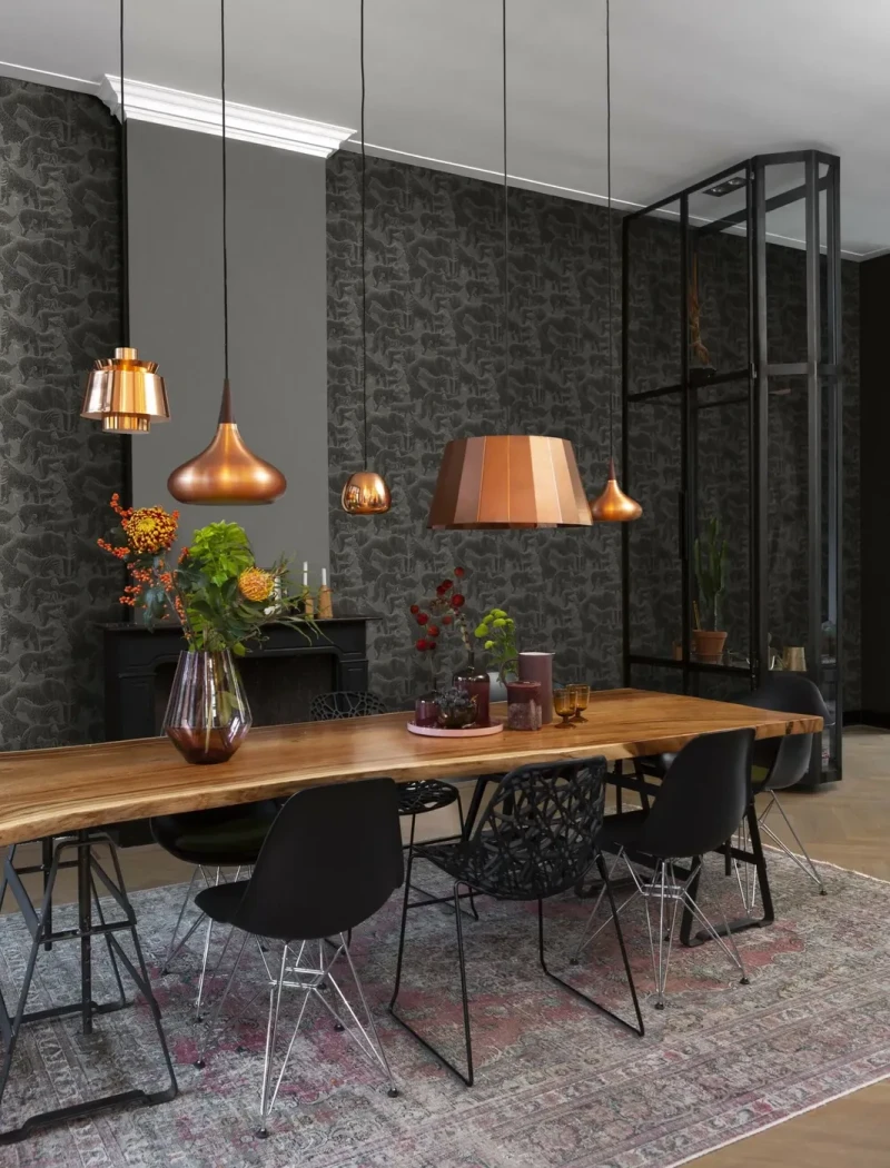 Wallpaper Ashen Graphite, near-black abstract tonal pattern