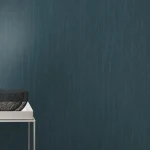 Wallpaper Deep Periwinkle, plain petrol blue with fine vertical striations