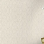 Wallpaper Frosted Oat, cream feather-like chevron arches