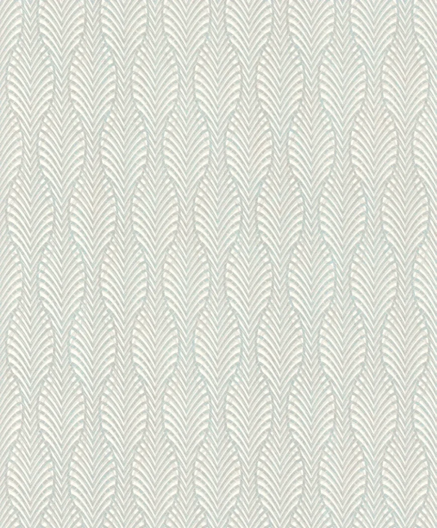 Wallpaper Frosted Schist, grey and cream leaf scales