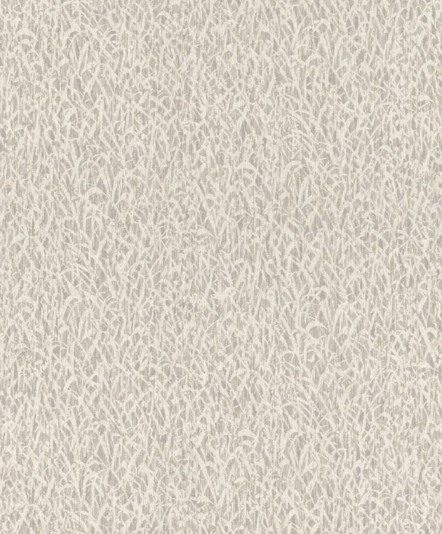 Wallpaper Frosted Ecru, fine pale grasses on cream