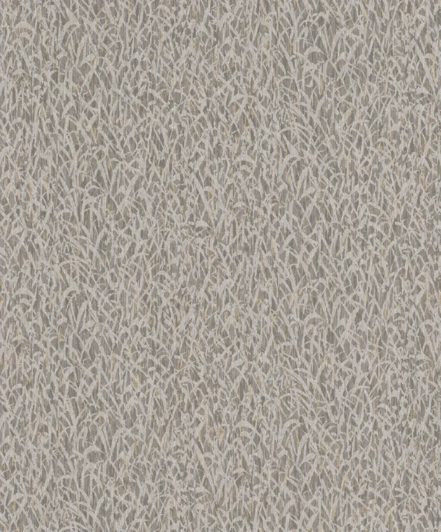 Wallpaper Soft Silica, taupe and silver grass pattern