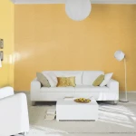 Wallpaper Soft Tan, ochre and cream wavy scale pattern