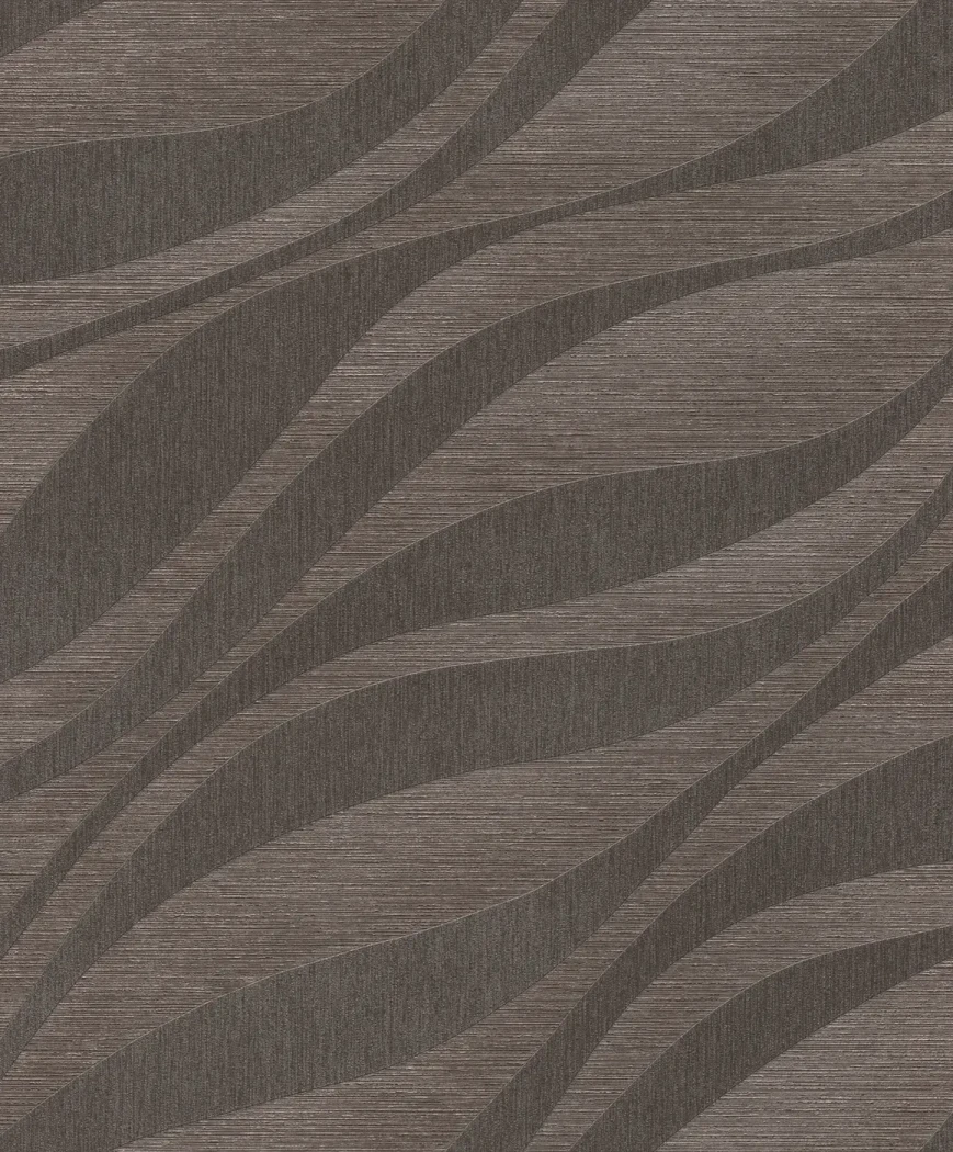 Wallpaper Red Copper, brushed copper and terracotta waves