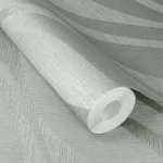Wallpaper Soft Zinc, light-grey interlaced waves