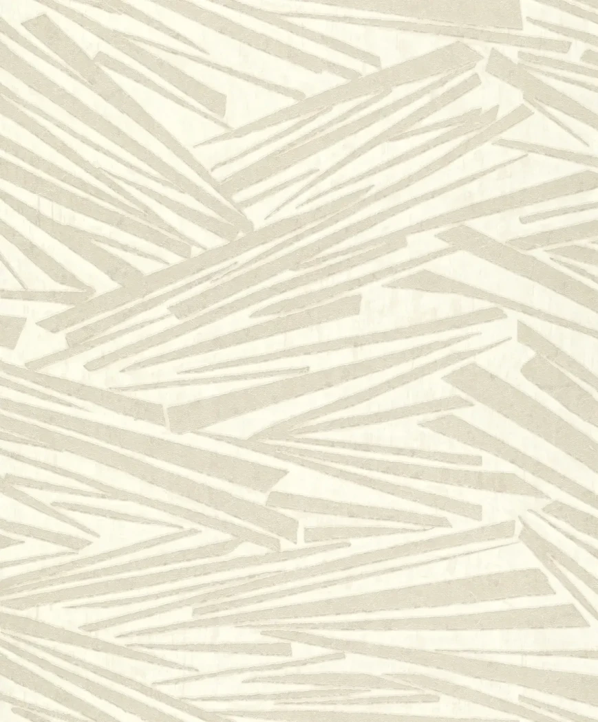 Wallpaper Frosted Lemon, angular beige lines on ivory