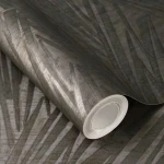 Wallpaper Ashen Zincwork, dark angular lines on charcoal