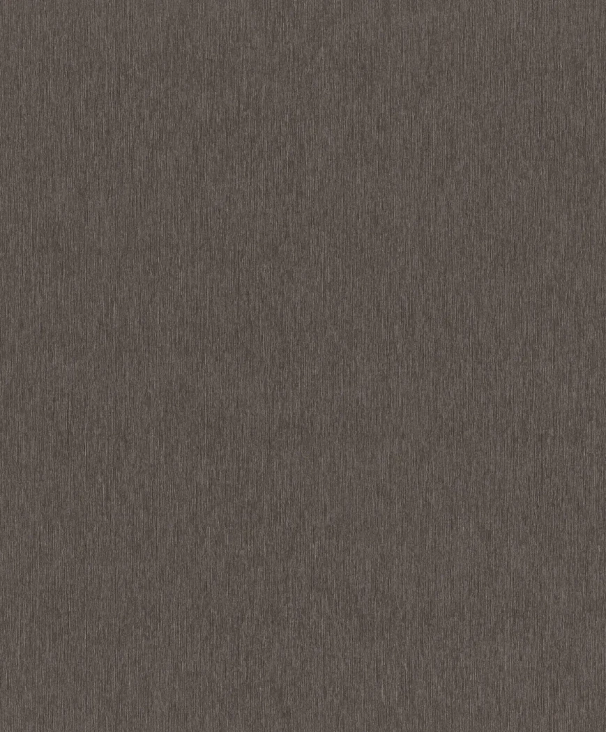 Wallpaper Ash Nickel, plain brown-grey with fine vertical texture