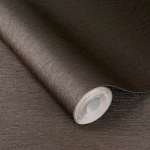 Wallpaper Ash Nickel, plain brown-grey with fine vertical texture