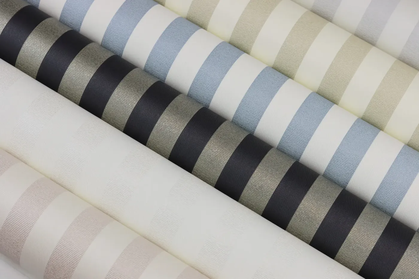 Wallpaper Dark Bark, slate grey and ecru stripes
