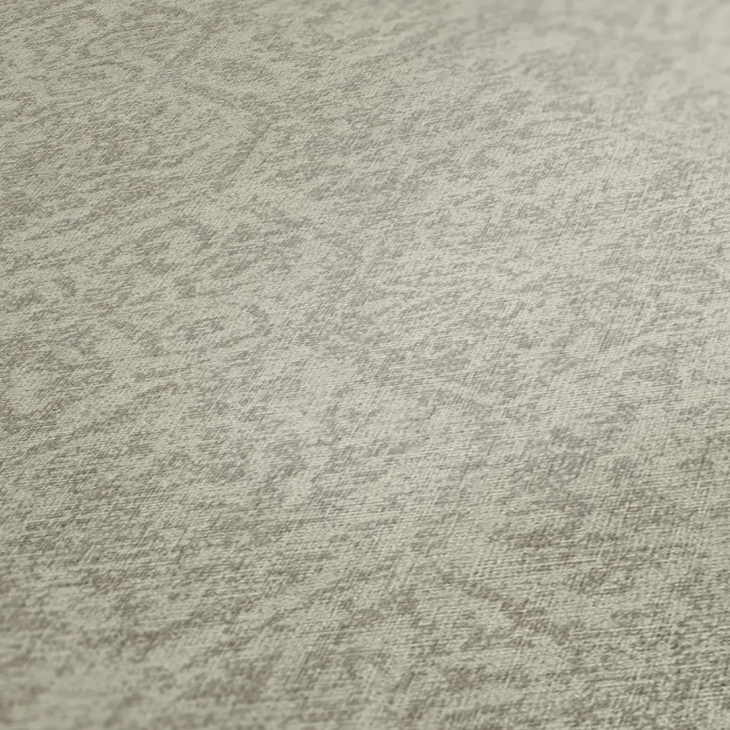 Wallpaper Veiled Rain, heathered grey woven-look texture