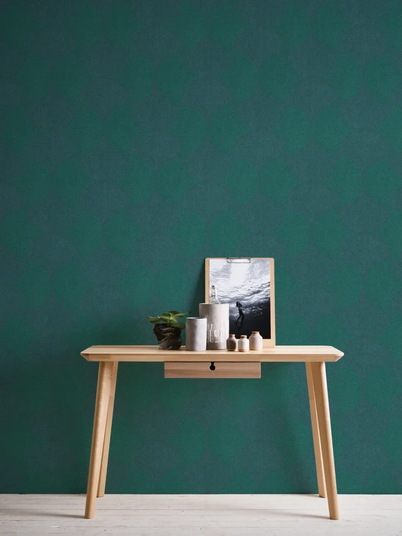 Wallpaper Deep Navy, plain deep blue matt accent wall