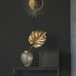Wallpaper Deep Zinc, charcoal grey woven diamond lattice