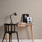 Wallpaper Veiled Sisal, beige diamond grid with woven texture
