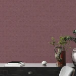 Wallpaper Crimson, plum diamond grid with canvas texture