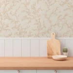 Wallpaper Light Shade, pale beige branches on light grey