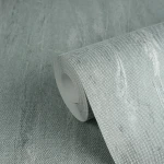 Wallpaper Soft Bark, pale grasses on grey-green textured ground