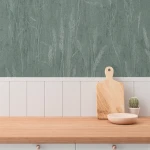 Wallpaper Soft Bark, pale grasses on grey-green textured ground