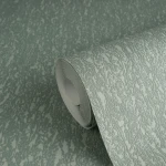Wallpaper Soft Silver, verdigris grey with a fine silver vertical grain