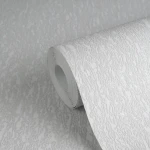 Wallpaper Frosted Pewter, plain light grey with vertical grain