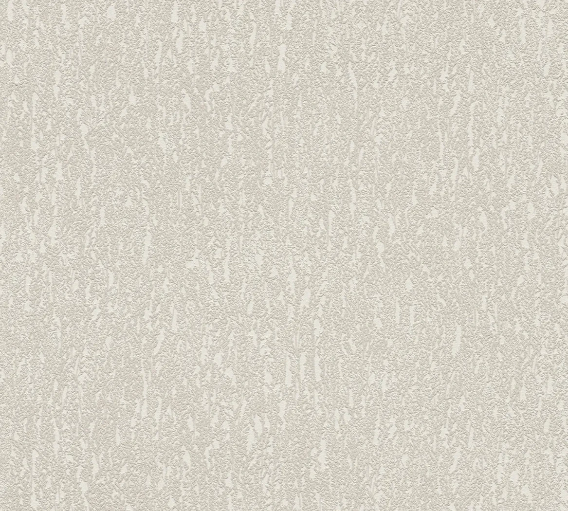 Wallpaper Frosted Zinc, matt greyish beige with fine vertical grain