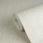 Wallpaper Frosted Zinc, matt greyish beige with fine vertical grain