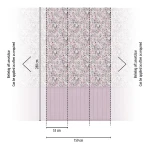 Wallpaper Vermilion, powder-pink blossom branches and small birds
