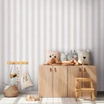 Wallpaper Light Concrete, wide beige and pale grey stone-effect stripes
