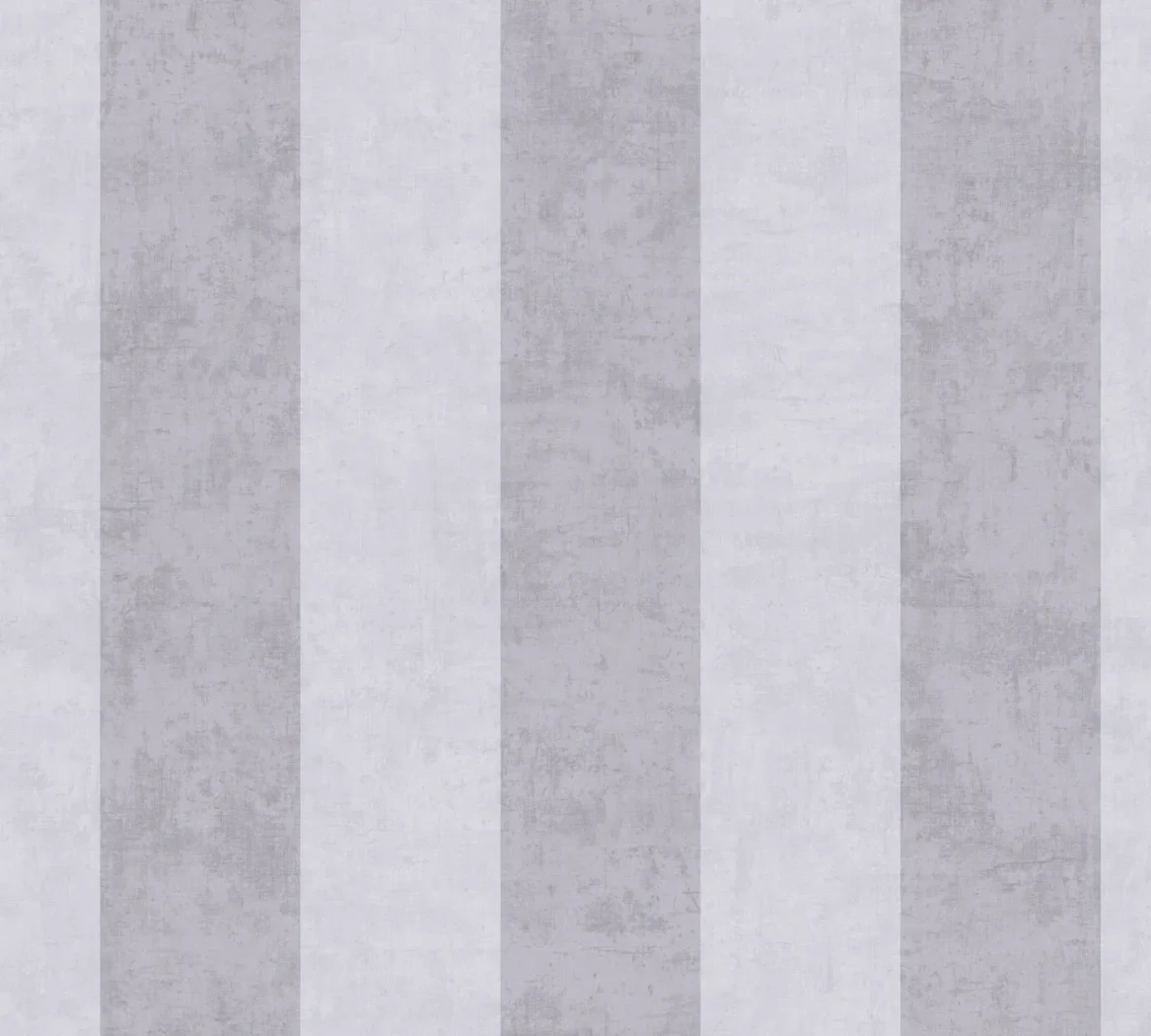 Wallpaper Veiled Basalt, wide light and concrete grey vertical stripes