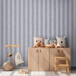 Wallpaper Veiled Basalt, wide light and concrete grey vertical stripes