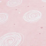 Wallpaper Cherry, white hand-drawn circles on powder pink