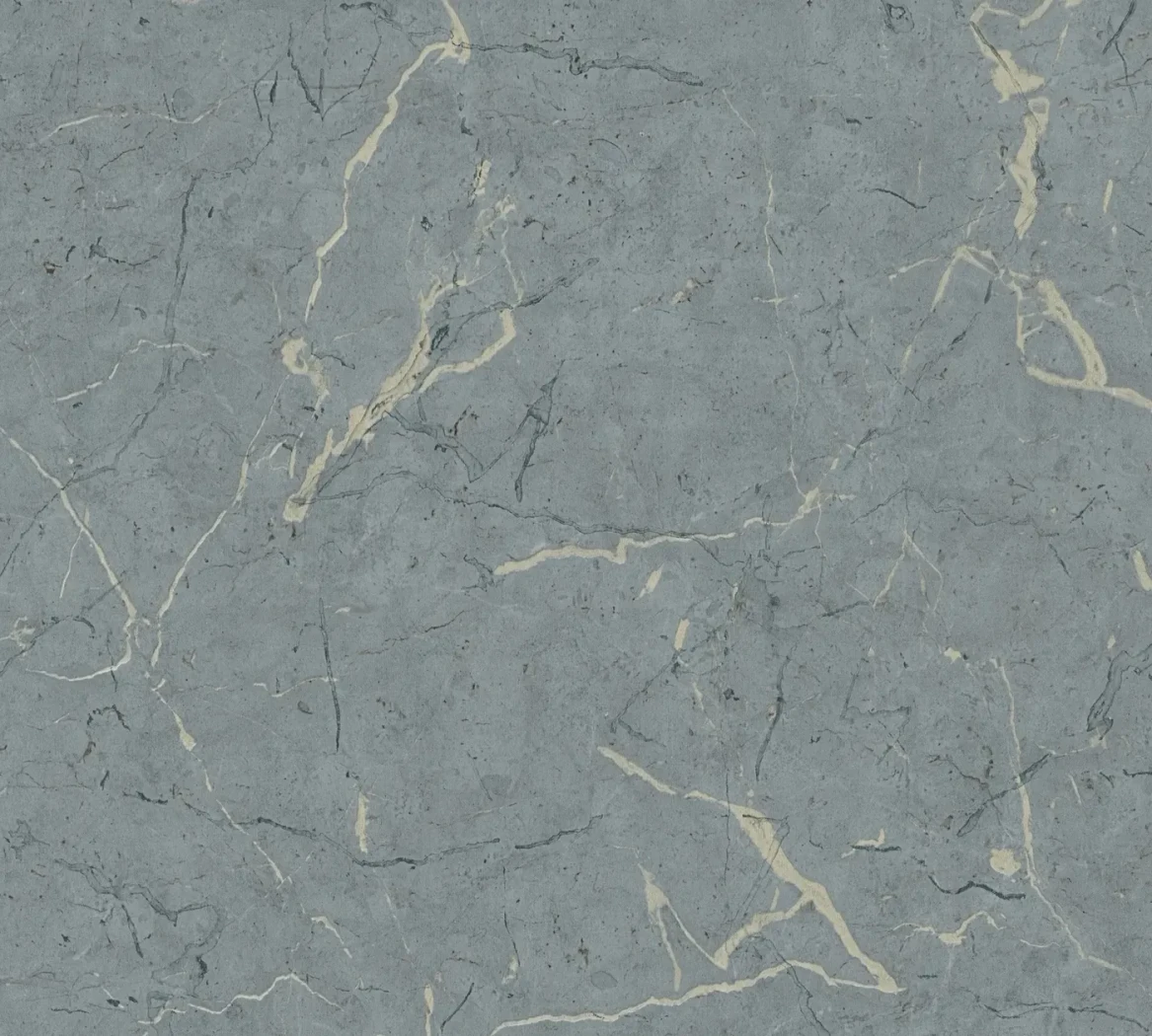 Wallpaper Soft Lava in anthracite marble effect with gold veins
