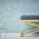 Wallpaper Soft Lava in anthracite marble effect with gold veins