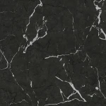 Wallpaper Pitch in black marble effect with white veining