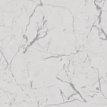 Wallpaper Light Platinum in off-white marble effect with grey veins