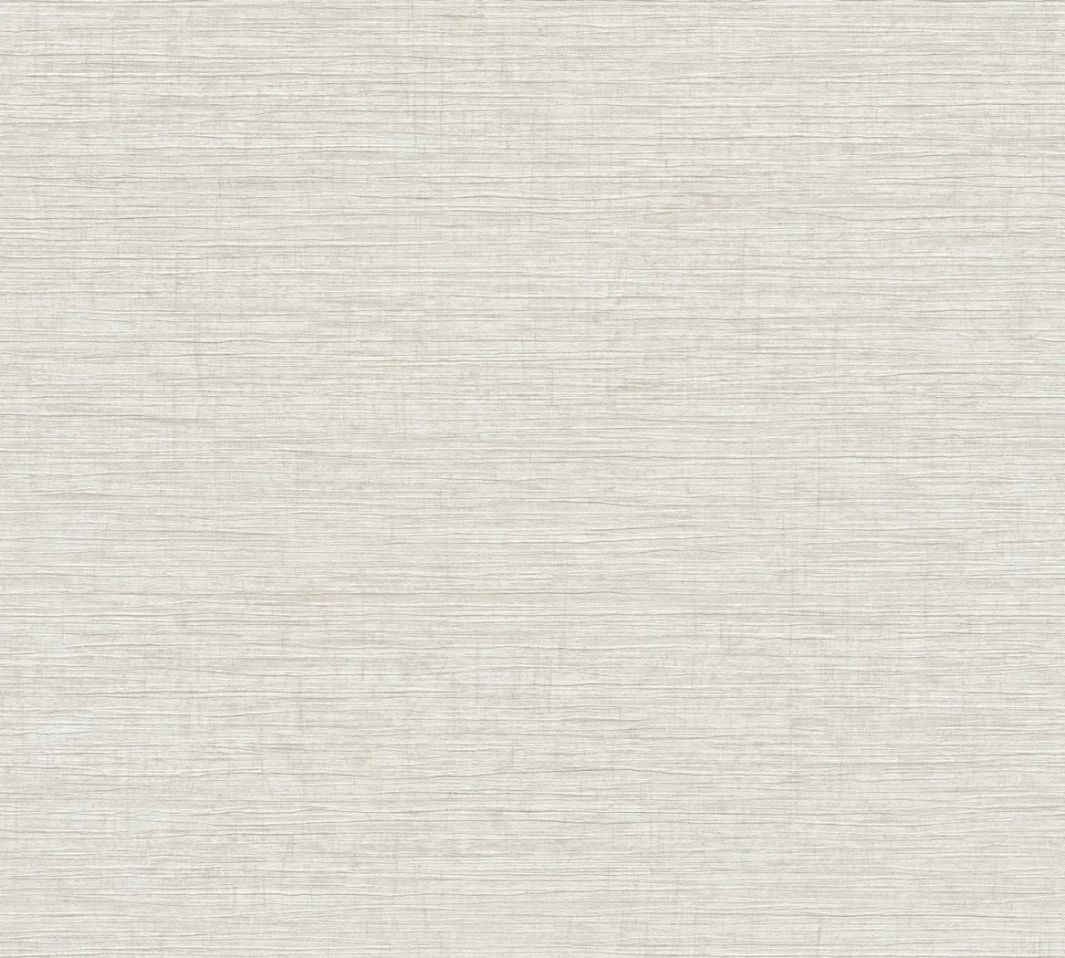 Wallpaper Light Mica, pale grey linen-effect texture