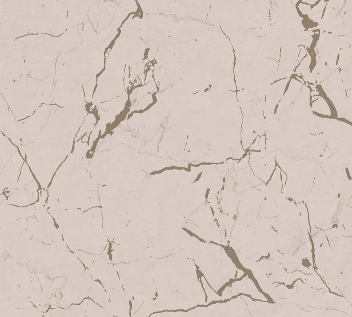 Wallpaper Frosted Tan Leather in beige marble with brown veining