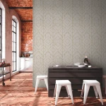 Wallpaper Light Schist, gold diamond pattern on ivory
