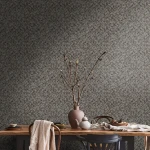 Wallpaper Heavy Rain, gold diamond pattern on charcoal grey