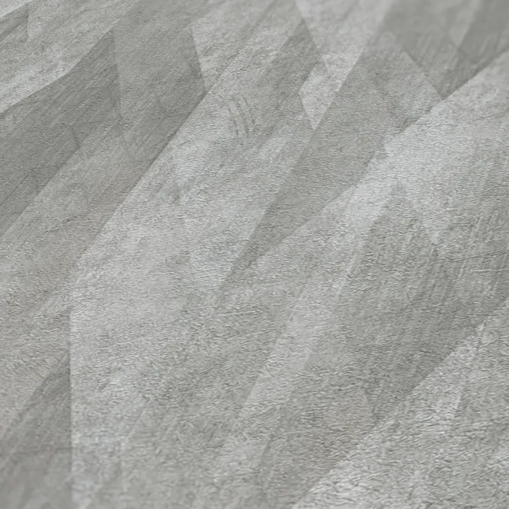 Wallpaper Soft Pebble, grey faceted pattern from pale to anthracite
