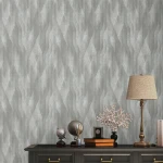 Wallpaper Soft Pebble, grey faceted pattern from pale to anthracite