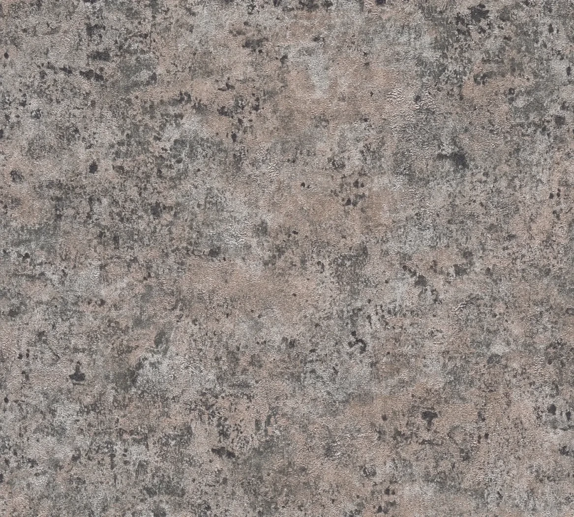 Wallpaper Soft Lead, warm grey trowelled concrete effect