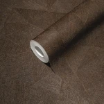 Wallpaper Deep Sienna, bronze-brown striated geometric facets